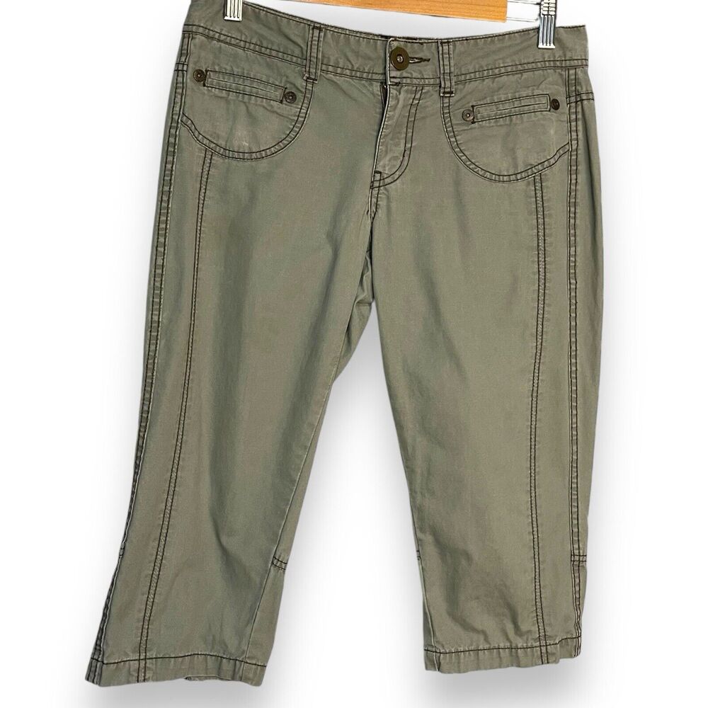 NOBO No Boundaries Bermuda Shorts Women's 9 Juniors Green Pockets Retro Outdoor